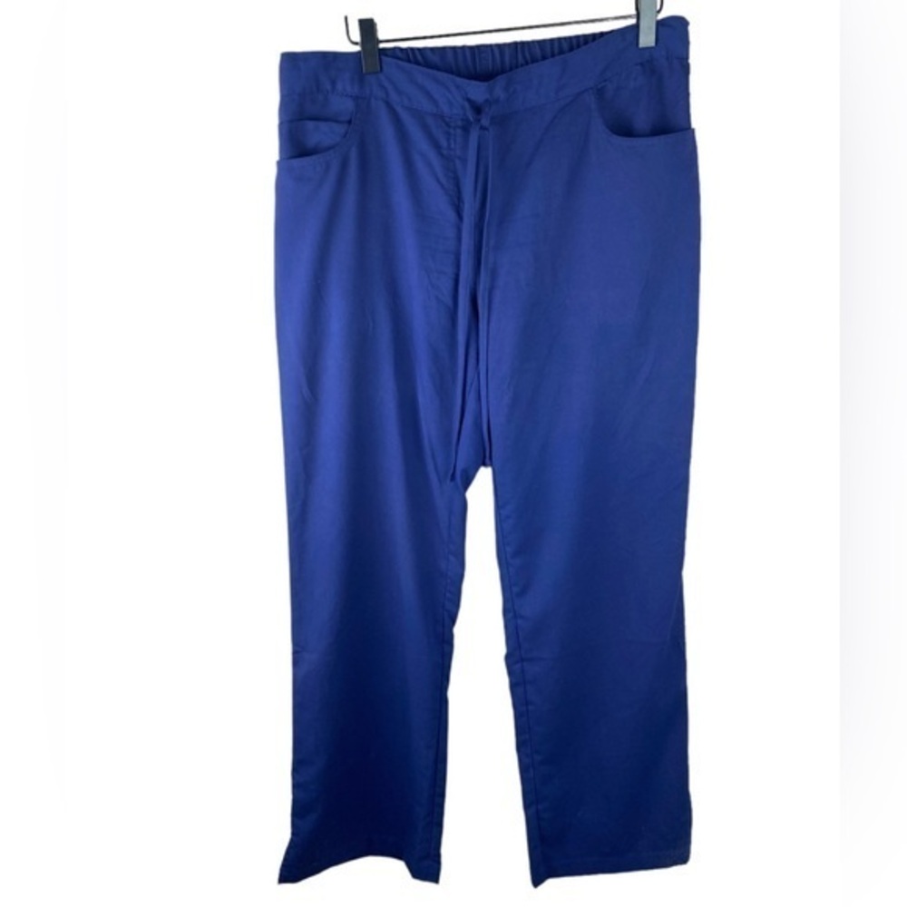 Grey’s Anatomy women’s scrub pants royal blue straight leg size M medical nurse
